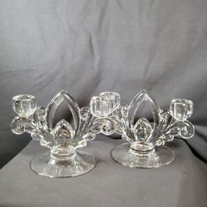 Cambridge Glass Candle Holders